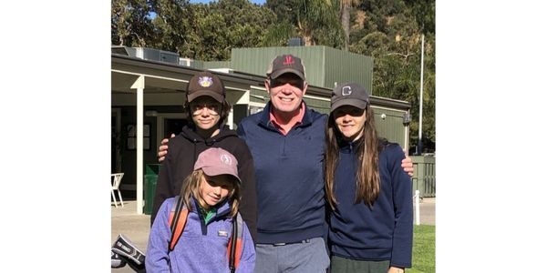 Owen Burke and daughters at Griffith Park Golf Course 600